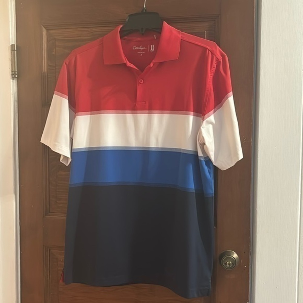 Walter Hagen Striped Golf Polo Shirt